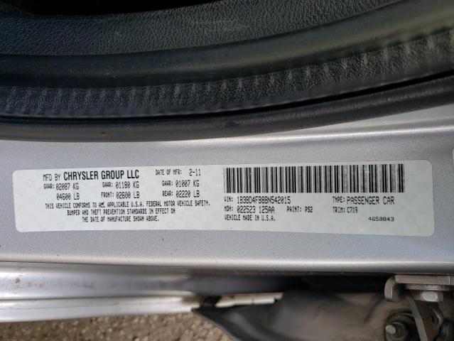 1B3BD4FB8BN542015 - 2011 DODGE AVENGER EXPRESS 银色 照片 10