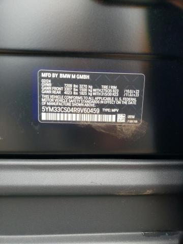 5YM33CS04R9V60459 - 2024 BMW XM LABEL Noir photo 13
