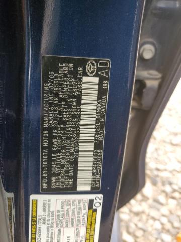 2T1KR32E55C551840 - 2005 TOYOTA COROLLA MA XR BLUE photo 12