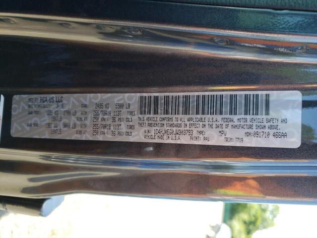 1C4HJXEG0JW303793 - 2018 JEEP WRANGLER U SAHARA GRAY photo 10