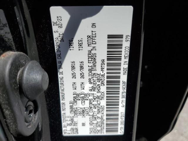 3TMDZ5BN2PM147683 - 2023 TOYOTA TACOMA DOUBLE CAB BLACK photo 12