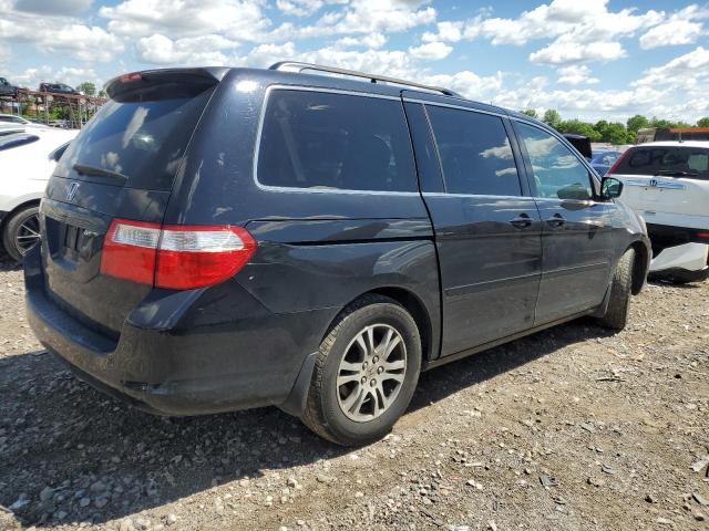 5FNRL38717B007973 - 2007 HONDA ODYSSEY EXL BLACK photo 3