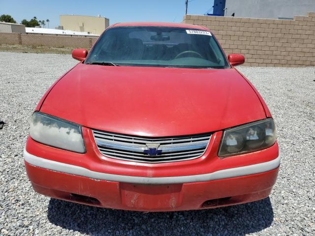 2G1WF52E349348555 - 2004 CHEVROLET IMPALA RED photo 5