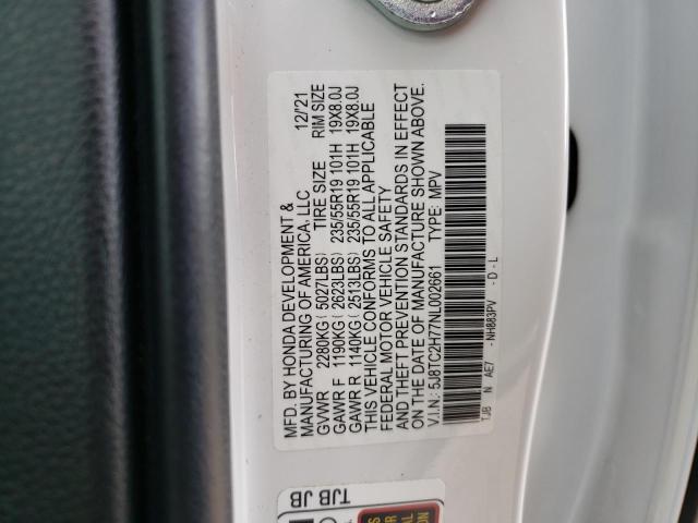 5J8TC2H77NL002661 - 2022 ACURA RDX ADVANCE WHITE photo 14