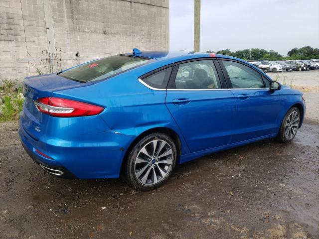 3FA6P0T93LR190726 - 2020 FORD FUSION SE BLUE photo 3