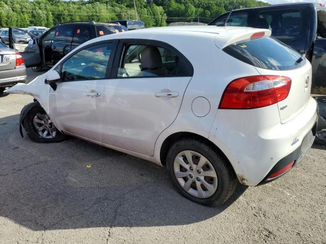 KNADM5A38E6417296 - 2014 KIA RIO LX WHITE photo 2