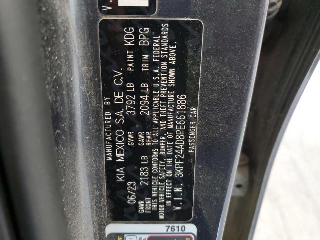 3KPF24AD8PE661886 - 2023 KIA FORTE LX GRAY photo 12