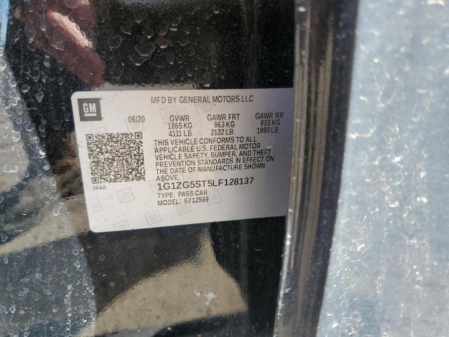 1G1ZG5ST5LF128137 - 2020 CHEVROLET MALIBU RS 黑色 照片 12