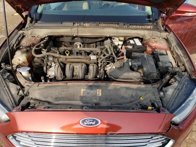 3FA6P0H7XER242797 - 2014 FORD FUSION SE RED photo 11