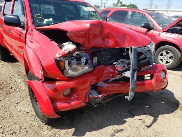5TEJU62N37Z457495 - 2007 TOYOTA TACOMA DOUBLE CAB PRERUNNER RED photo 9
