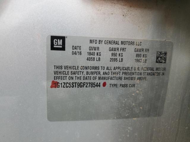 1G1ZC5ST9GF278544 - 2016 CHEVROLET MALIBU LS Silber Foto 12