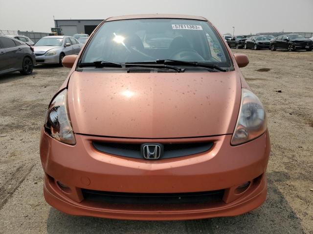 JHMGD37667S055208 - 2007 HONDA FIT S 橙色 照片 5