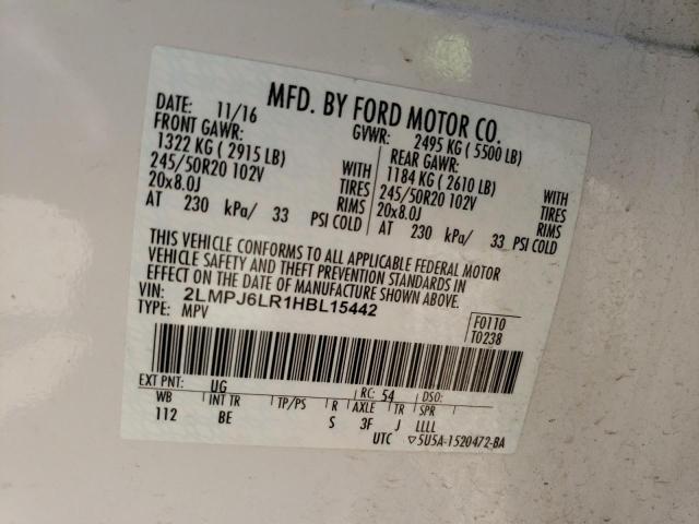 2LMPJ6LR1HBL15442 - 2017 LINCOLN MKX RESERVE Ağ foto 13