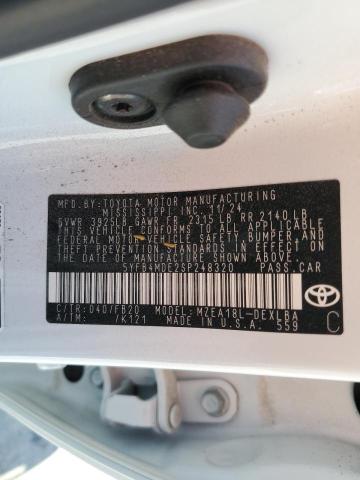 5YFB4MDE2SP248320 - 2025 TOYOTA COROLLA LE 白色 照片 12