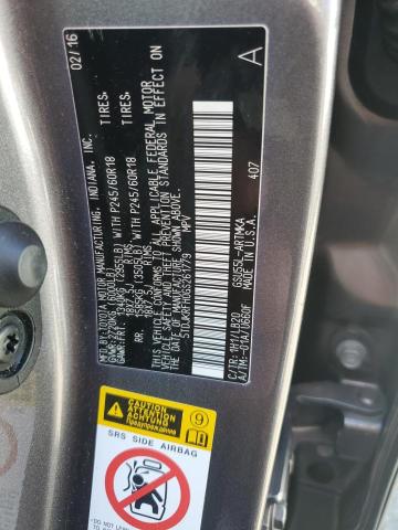 5TDJKRFH0GS261779 - 2016 TOYOTA HIGHLANDER XLE 灰色 照片 14