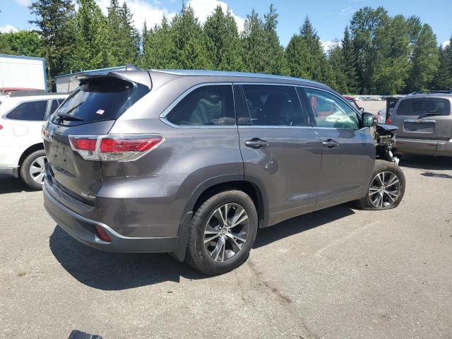 5TDJKRFH0GS261779 - 2016 TOYOTA HIGHLANDER XLE 灰色 照片 3