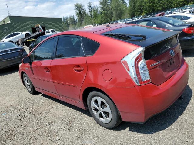 JTDKN3DU2C1612420 - 2012 TOYOTA PRIUS RED photo 2