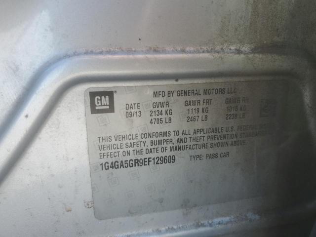 1G4GA5GR9EF129609 - 2014 BUICK LACROSSE SILVER photo 12