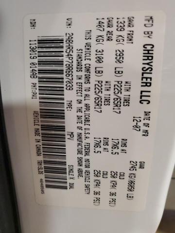 2A8HR54P78R667039 - 2008 CHRYSLER TOWN & COU TOURING 白色 照片 13