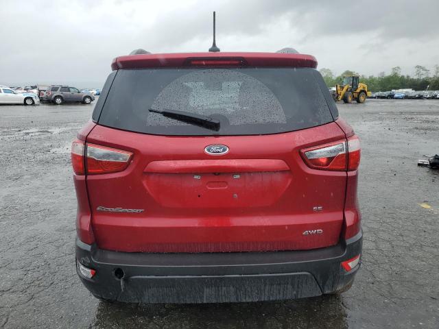 MAJ6S3GL2KC299942 - 2019 FORD ECOSPORT SE წითელი ფოტო 6