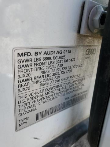 WA1VAAF73JD029509 - 2018 AUDI Q7 PRESTIGE WHITE photo 14