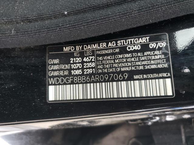 WDDGF8BB6AR097069 - 2010 MERCEDES-BENZ C 300 4MATIC BLACK photo 13