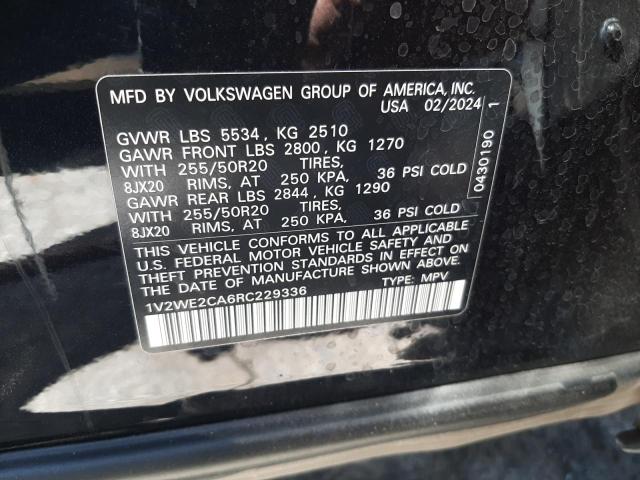 1V2WE2CA6RC229336 - 2024 VOLKSWAGEN ATLAS CROS SE BLACK photo 13