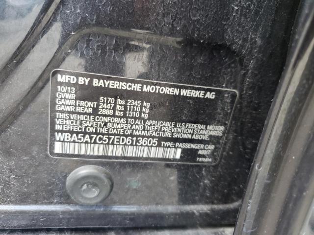 WBA5A7C57ED613605 - 2014 BMW 528 XI GRAY photo 12