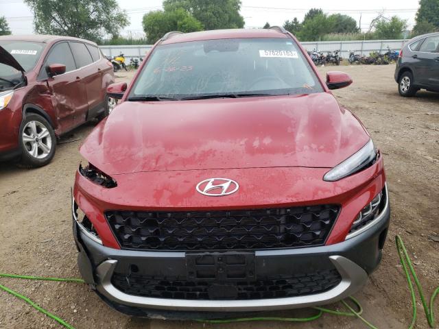 KM8K5CA30NU792134 - 2022 HYUNDAI KONA LIMITED RED photo 5