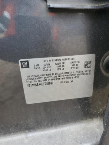 1G11H5SA4DF288990 - 2013 CHEVROLET MALIBU LTZ Gris photo 12