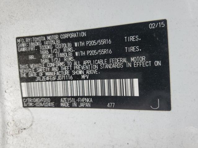 JTLZE4FE6FJ071116 - 2015 TOYOTA SCION XB WHITE photo 12