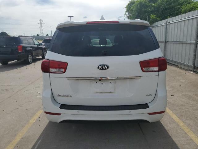 KNDMB5C15G6126746 - 2016 KIA SEDONA LX WHITE photo 6