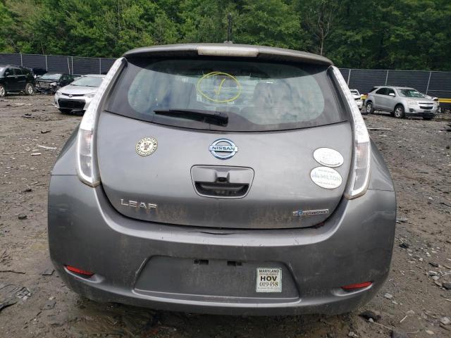 1N4AZ0CPXFC311225 - 2015 NISSAN LEAF S GRAY photo 6