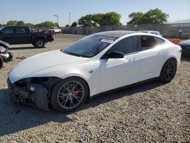 5YJSA1H2XEFP65095 - 2014 TESLA MODEL S WHITE photo 1