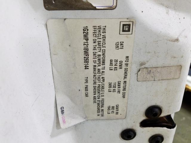 1G2WP1218WF268144 - 1998 PONTIAC GRAND PRIX GTP  photo 10