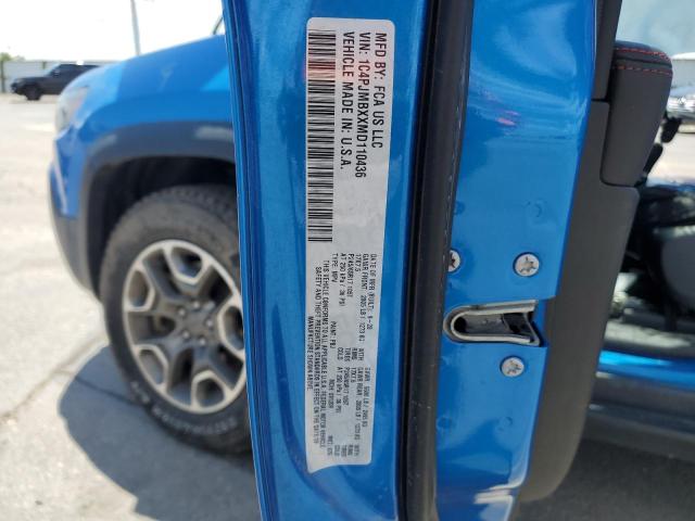 1C4PJMBXXMD110436 - 2021 JEEP CHEROKEE TRAILHAWK BLUE photo 13