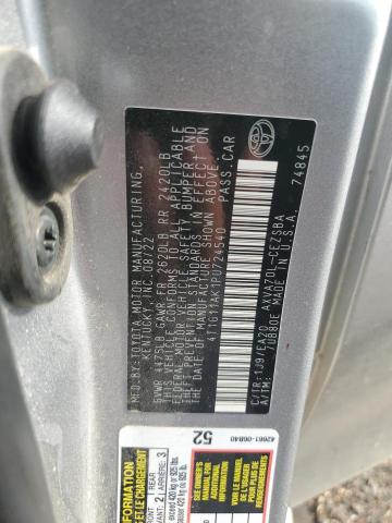 4T1G11AK1PU724540 - 2023 TOYOTA CAMRY SE NIGHT SHADE SILVER photo 12