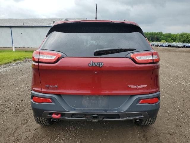 1C4PJMBS2EW130125 - 2014 JEEP CHEROKEE TRAILHAWK RED photo 6