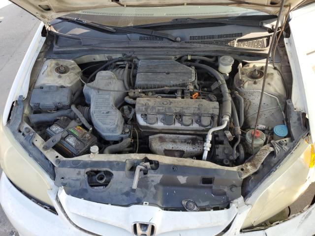 2HGES16345H632673 - 2005 HONDA CIVIC DX VP თეთრი ფოტო 11