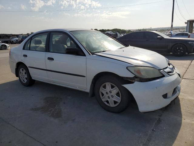 2HGES16345H632673 - 2005 HONDA CIVIC DX VP თეთრი ფოტო 4