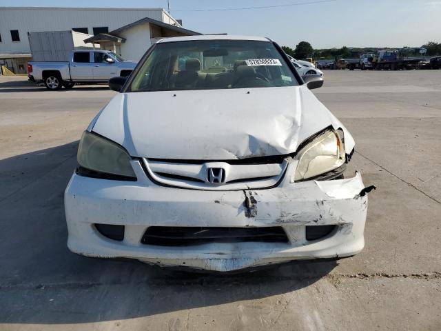 2HGES16345H632673 - 2005 HONDA CIVIC DX VP თეთრი ფოტო 5