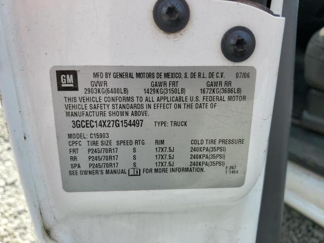 3GCEC14X27G154497 - 2007 CHEVROLET SILVERADO C1500 CLASSIC Ağ foto 12