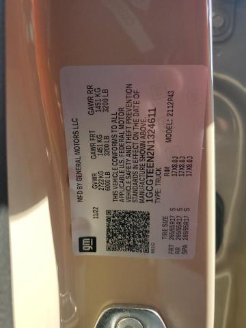 1GCGTEEN2N1324611 - 2022 CHEVROLET COLORADO ZR2 BEIGE photo 12