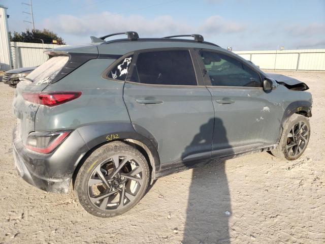 KM8K53A30NU776595 - 2022 HYUNDAI KONA LIMITED GRAY photo 3