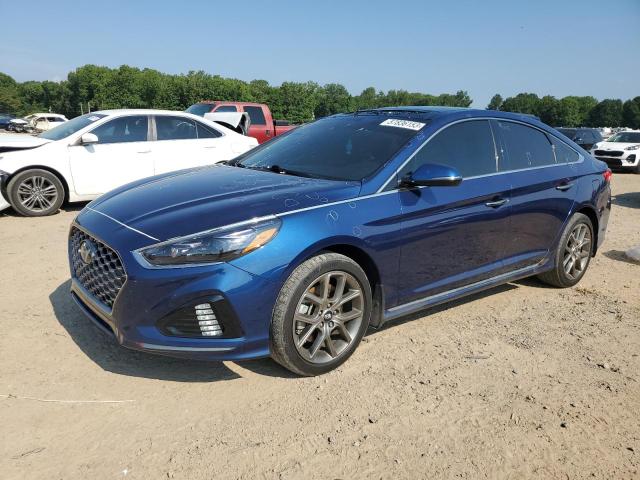 5NPE34AB3KH766833 - 2019 HYUNDAI SONATA LIMITED TURBO BLUE photo 1