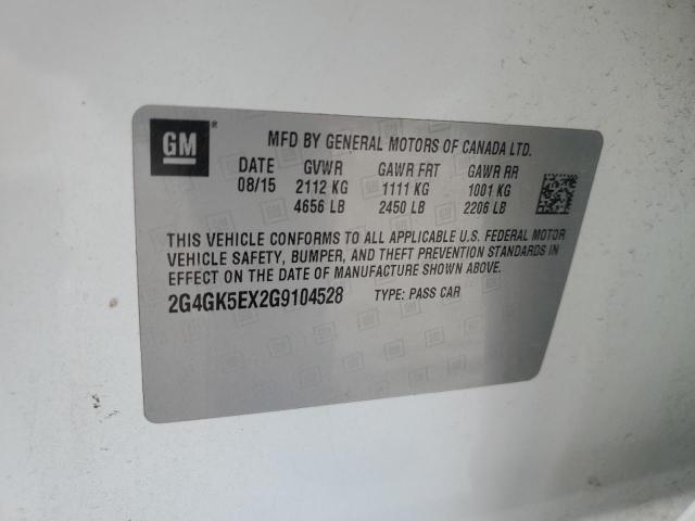 2G4GK5EX2G9104528 - 2016 BUICK REGAL WHITE photo 12