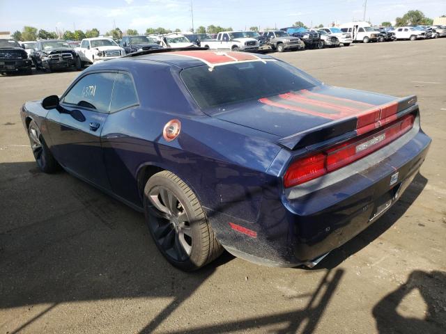 2C3CDYCJ5DH587757 - 2013 DODGE CHALLENGER SRT-8 BLUE photo 3