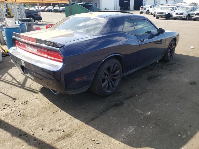 2C3CDYCJ5DH587757 - 2013 DODGE CHALLENGER SRT-8 BLUE photo 4