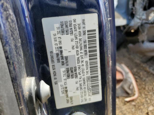 JM1NC26F670133988 - 2007 MAZDA MX-5 MIATA BLUE photo 12