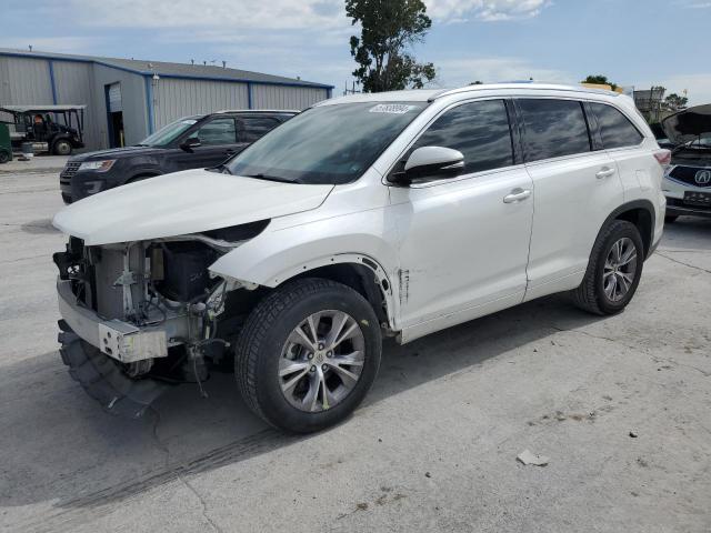 5TDKKRFH1FS072447 - 2015 TOYOTA HIGHLANDER XLE WHITE photo 1